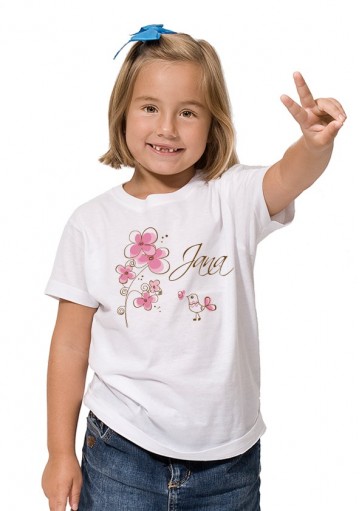 Camiseta Flor Elegante Niña