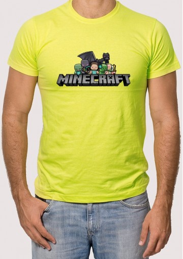 Camiseta Minecraft Logo personajes